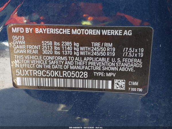 2019 BMW X3 XDRIVE30I