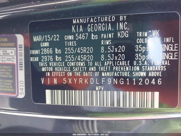 2022 KIA SORENTO X-LINE SX PRESTIGE