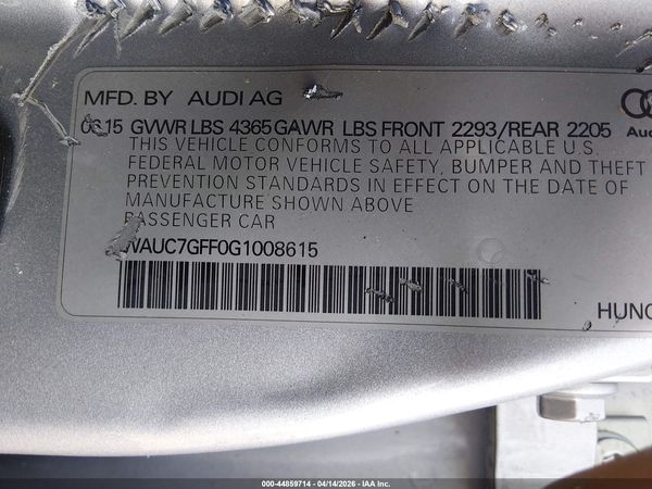 2016 AUDI A3 1.8T PREMIUM