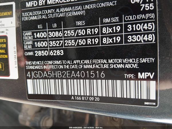2014 MERCEDES-BENZ ML 350 4MATIC