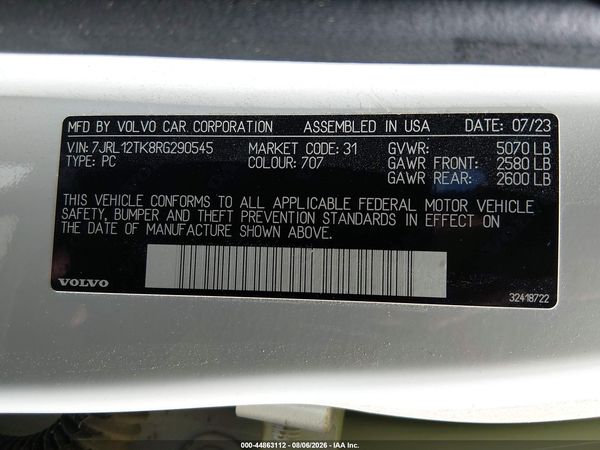 2024 VOLVO S60 B5 CORE DARK THEME