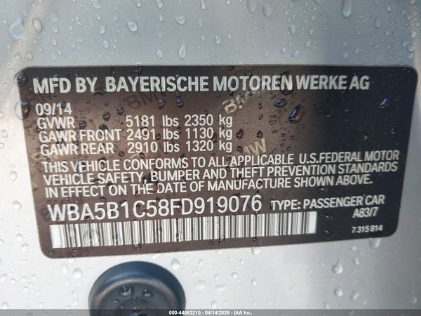 2015 BMW 535I