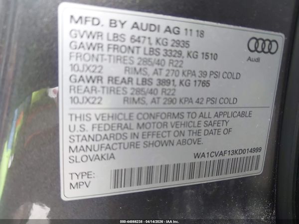 2019 AUDI Q8 55 PREMIUM