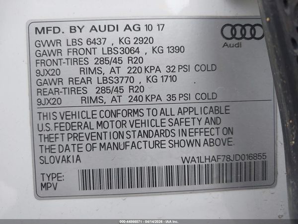 2018 AUDI Q7 2.0T PREMIUM