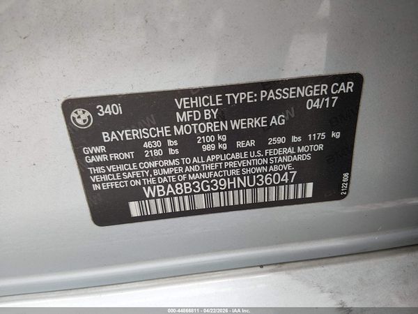 2017 BMW 340I SA