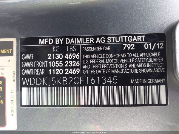2012 MERCEDES-BENZ E 350 E350