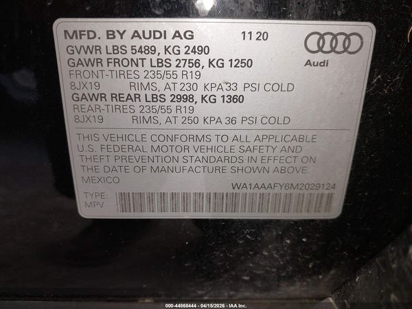 2021 AUDI Q5
