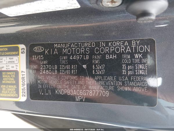2016 KIA SPORTAGE LX