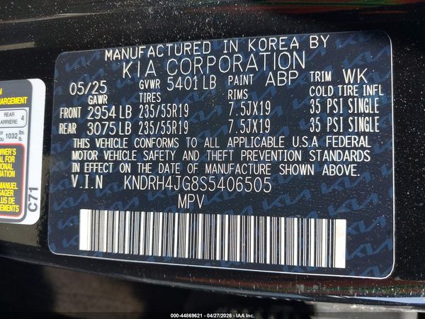 2025 KIA SORENTO HYBRID EX