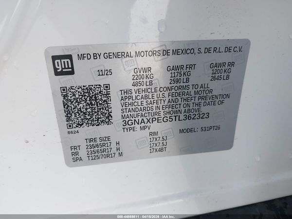 2026 CHEVROLET EQUINOX AWD LT — I9