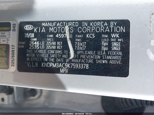 2019 KIA SPORTAGE LX