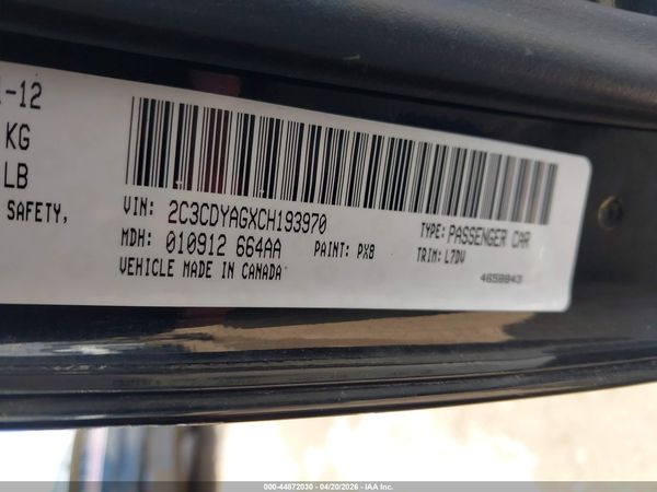 2012 DODGE CHALLENGER SXT