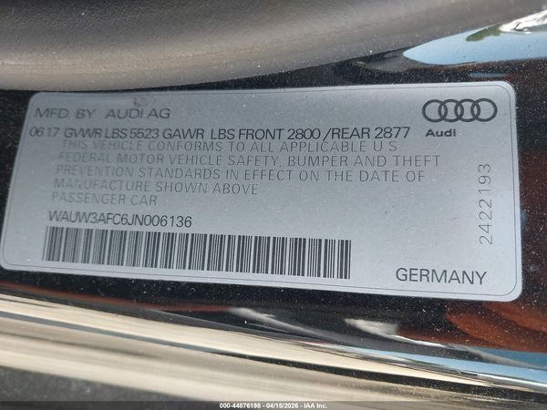 2018 AUDI A7 3.0T PREMIUM PLUS