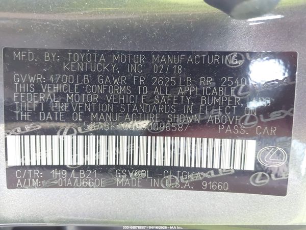 2018 LEXUS ES 350