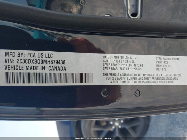 2021 DODGE CHARGER SXT RWD