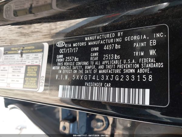 2018 KIA OPTIMA S