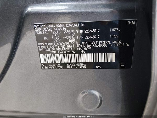 2017 TOYOTA RAV4 XLE