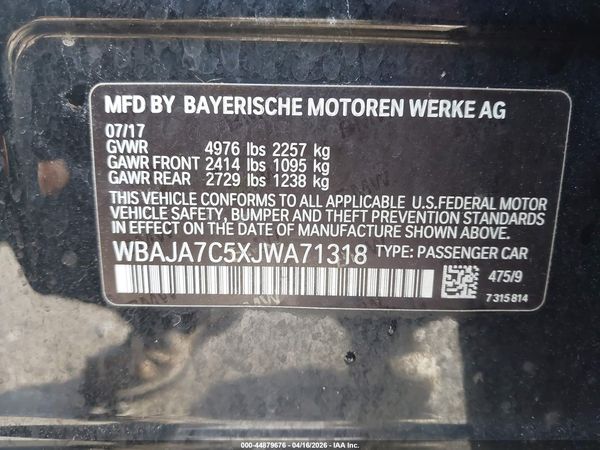 2018 BMW 530I XDRIVE