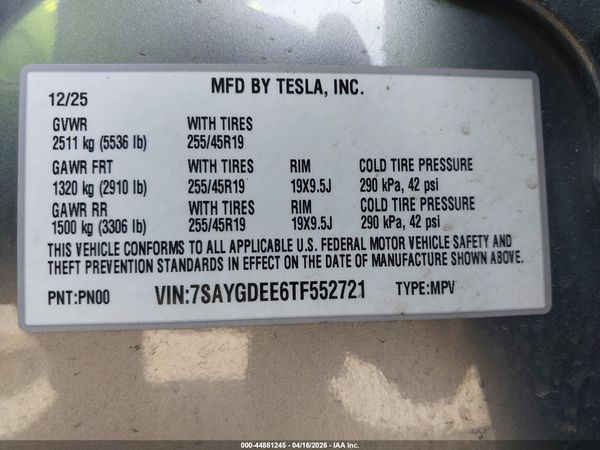 2026 TESLA MODEL Y