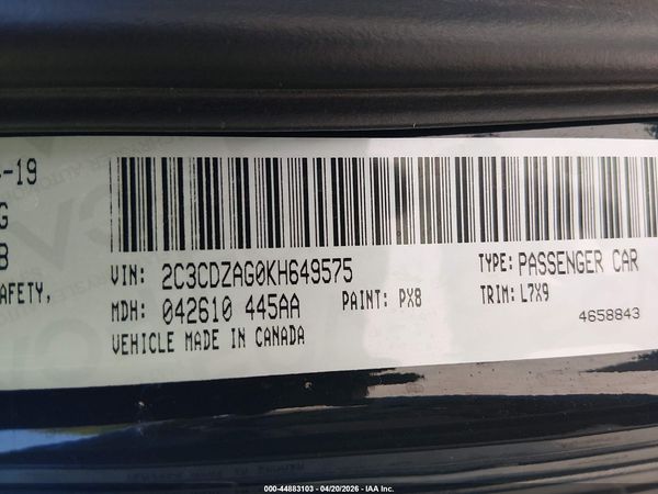 2019 DODGE CHALLENGER SXT