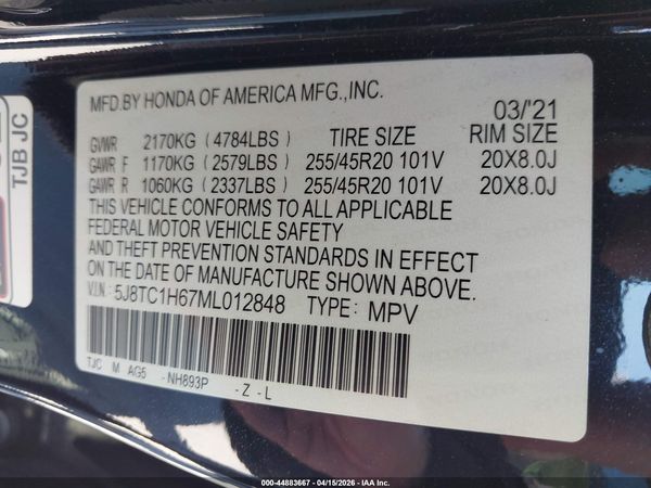 2021 ACURA RDX A-SPEC PACKAGE