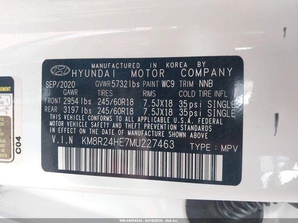 2021 HYUNDAI PALISADE SEL