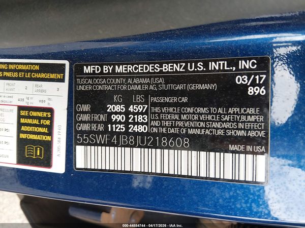 2018 MERCEDES-BENZ C 300 C300