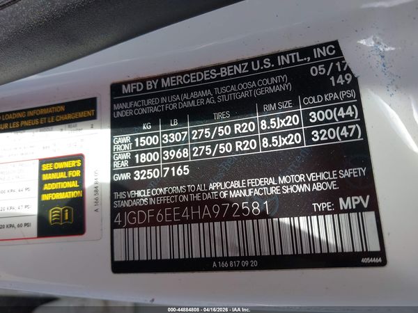 2017 MERCEDES-BENZ GLS 450 4MATIC