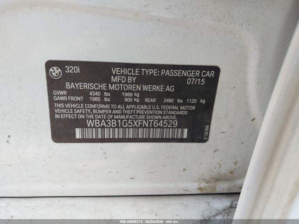 2015 BMW 320I SA