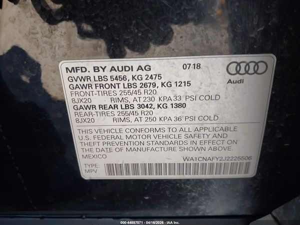 2018 AUDI Q5 2.0T PREMIUM