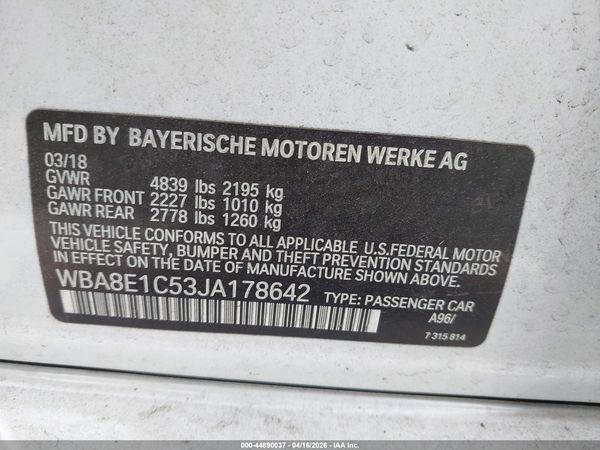 2018 BMW 330E IPERFORMANCE