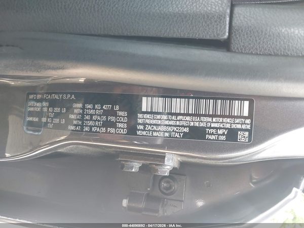 2019 JEEP RENEGADE LATITUDE FWD
