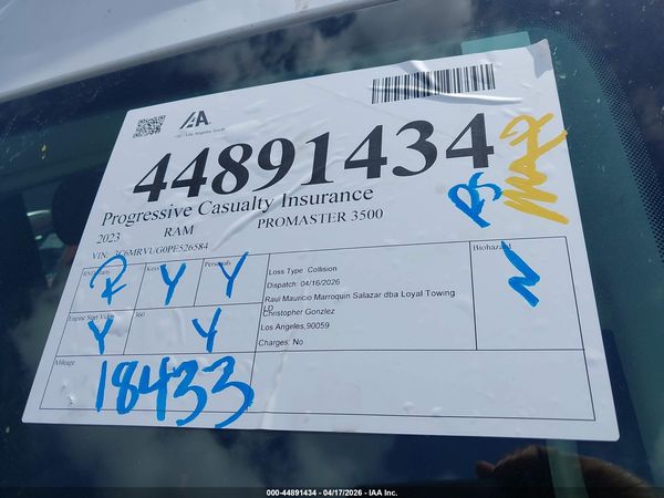 2023 RAM PROMASTER 3500