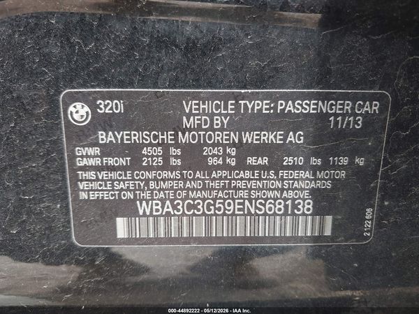 2014 BMW 320I XDRIVE