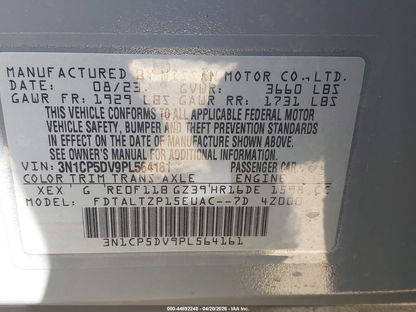 2023 NISSAN KICKS SR XTRONIC CVT — I9