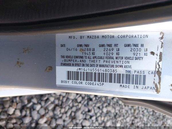 2016 MAZDA MAZDA6 I SPORT