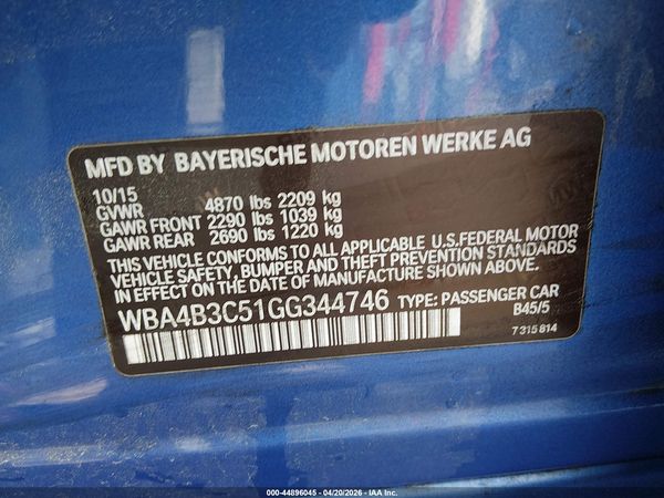 2016 BMW 435I GRAN COUPE XDRIVE