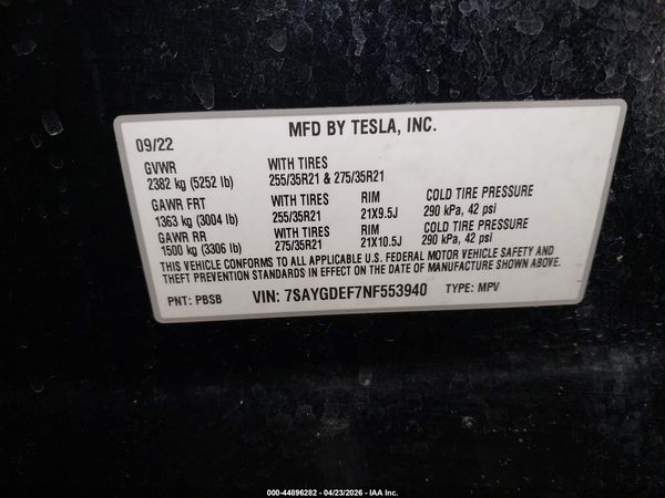 2022 TESLA MODEL Y