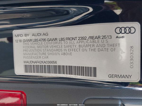 2019 AUDI A4 45 PREMIUM