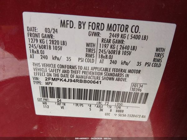 2024 FORD EDGE SEL — I9