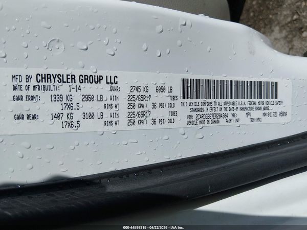2014 DODGE GRAND CARAVAN SE — I9