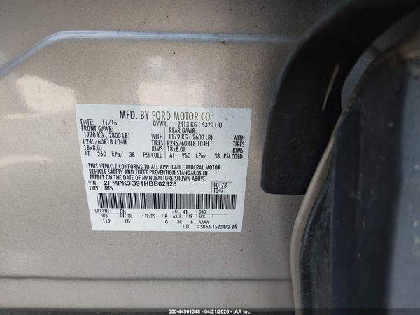 2017 FORD EDGE SE