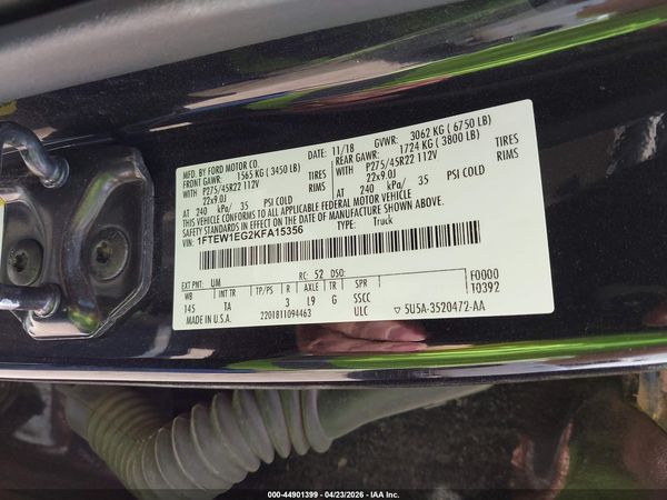 2019 FORD F-150 LIMITED