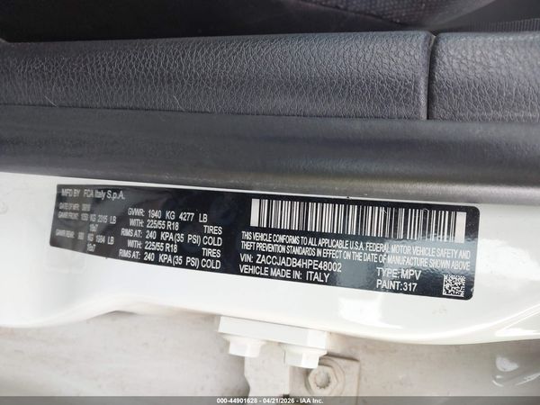 2017 JEEP RENEGADE LIMITED FWD