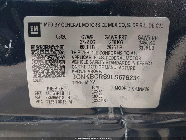 2020 CHEVROLET BLAZER FWD 2LT — I9