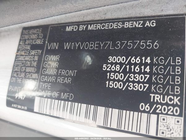 2020 MERCEDES-BENZ METRIS 447 (VS20)