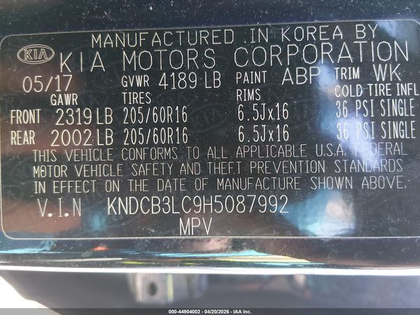 2017 KIA NIRO LX
