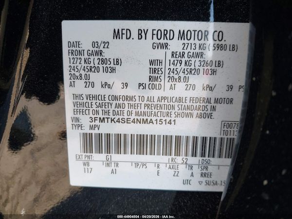 2022 FORD MUSTANG MACH-E GT