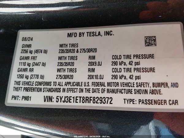 2024 TESLA MODEL 3