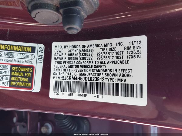 2013 HONDA CR-V EX